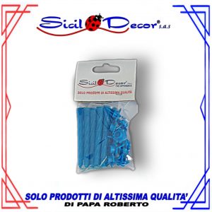Candeline celesti con base pz. 10